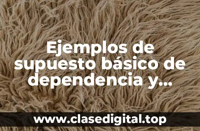 Ejemplos de supuesto básico de dependencia y Significado