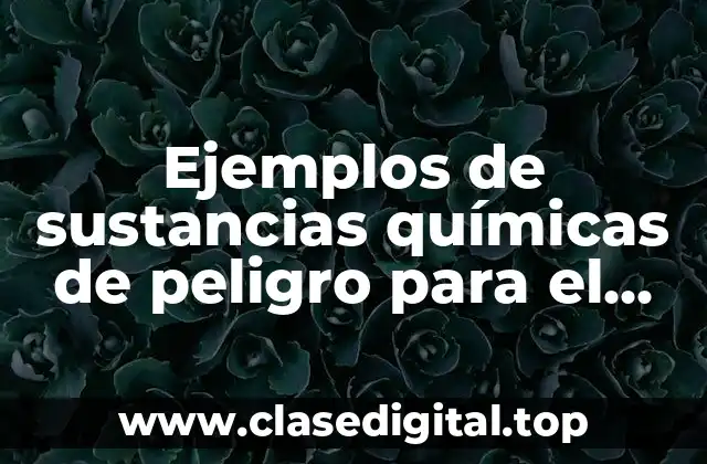 Ejemplos de sustancias químicas de peligro para el medio ambiente