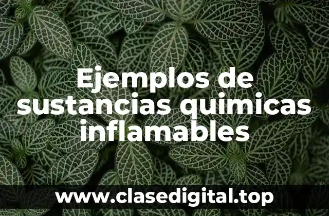 Ejemplos de sustancias quimicas inflamables