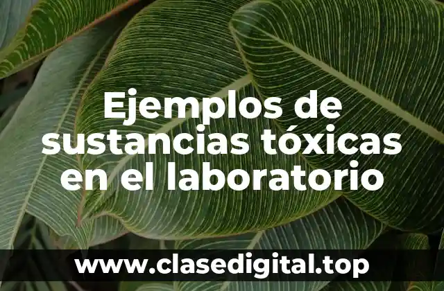 Ejemplos de sustancias tóxicas en el laboratorio