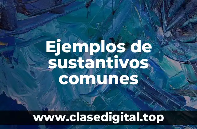 Ejemplos de sustantivos comunes