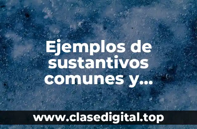 Ejemplos de sustantivos comunes