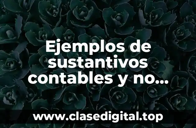 Ejemplos de sustantivos contables y no contables
