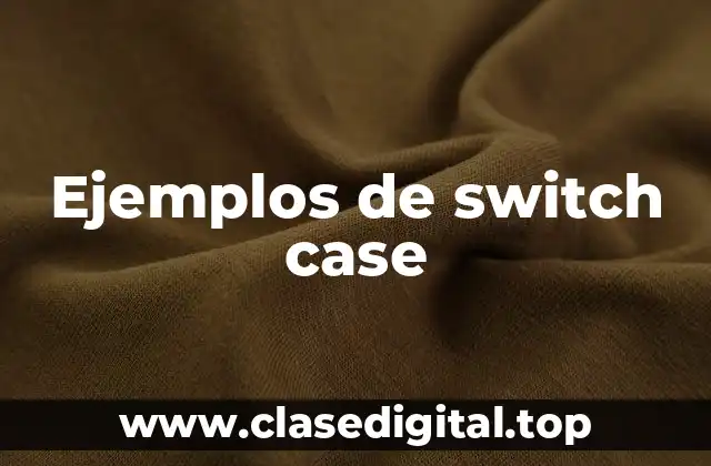 Ejemplos de switch case