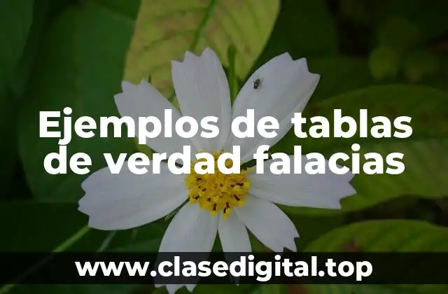 Ejemplos de tablas de verdad falacias