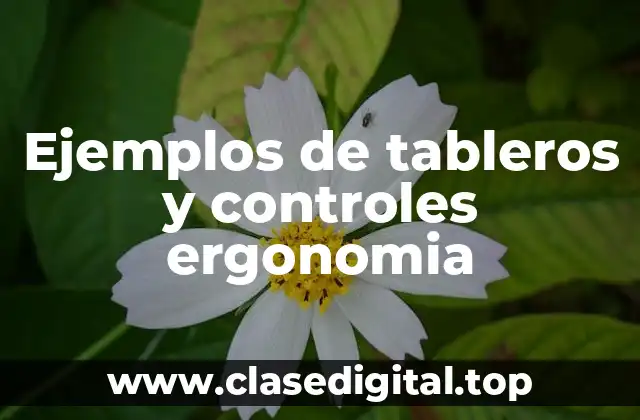 Ejemplos de tableros y controles ergonomia