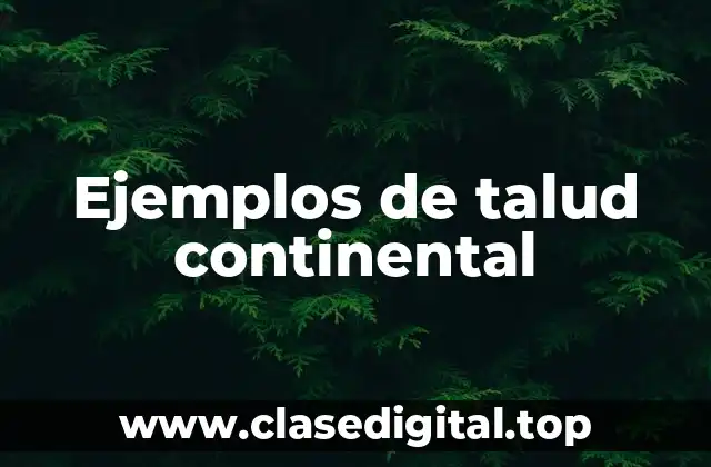 Ejemplos de talud continental
