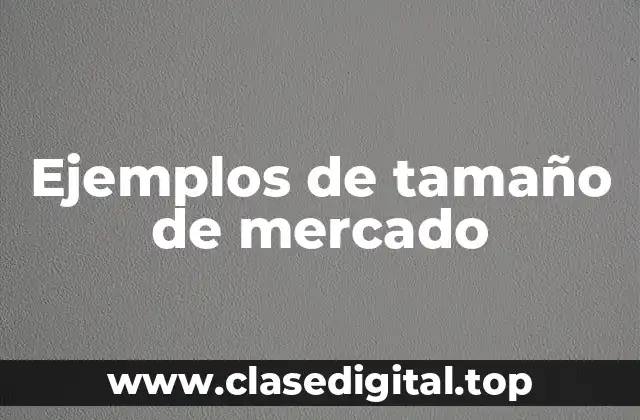 Ejemplos de tamaño de mercado