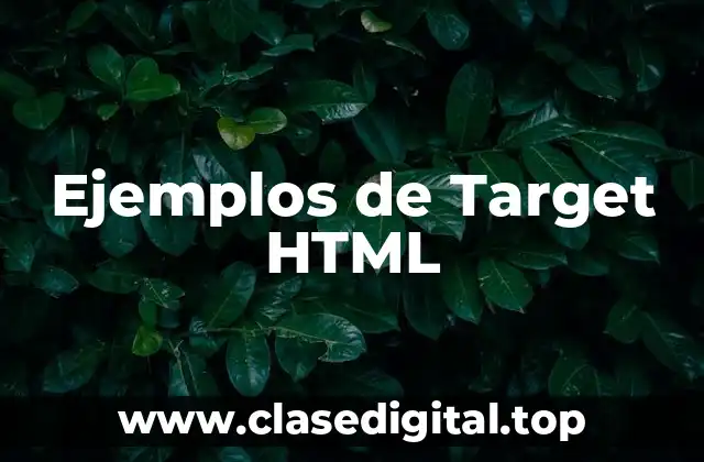 Ejemplos de Target HTML