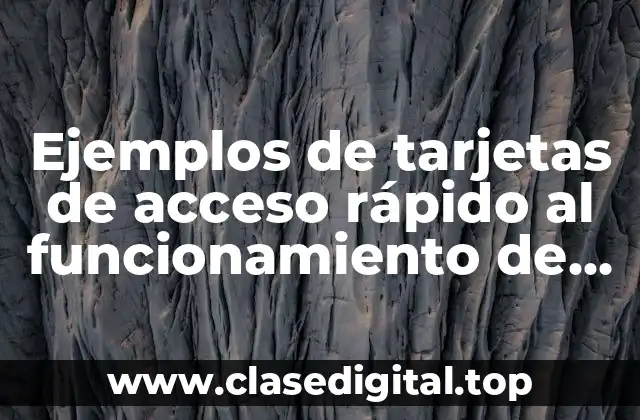 Ejemplos de tarjetas de acceso rápido al funcionamiento de electrocardiograma