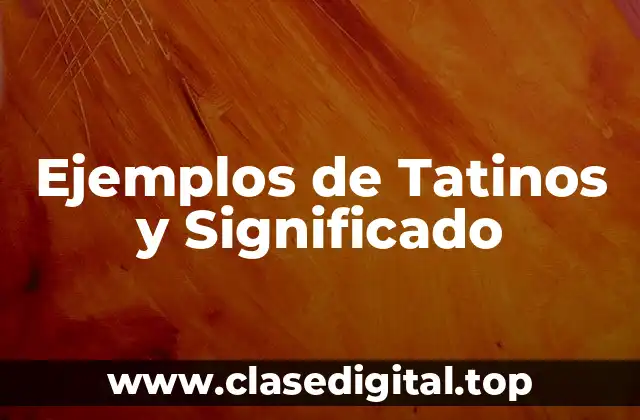Ejemplos de Tatinos