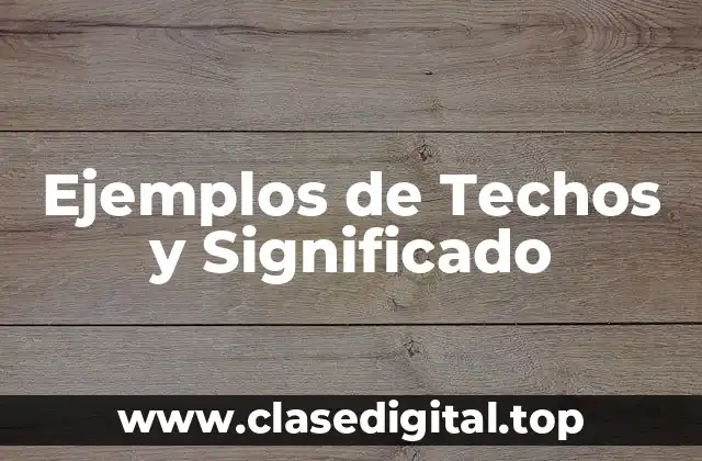 Ejemplos de Techos y Significado