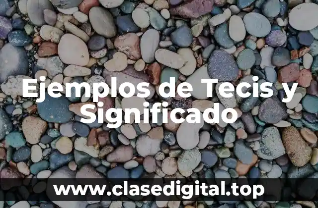 Ejemplos de Tecis