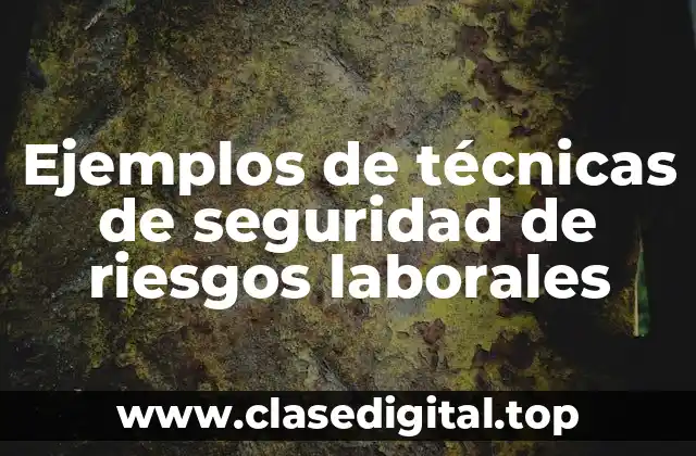 Ejemplos de técnicas de seguridad de riesgos laborales