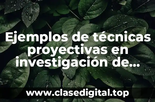 Ejemplos de técnicas proyectivas en investigación de mercados