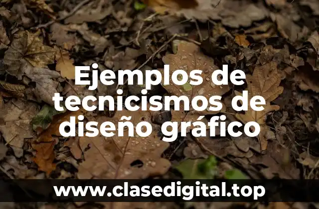 Ejemplos de tecnicismos de diseño gráfico