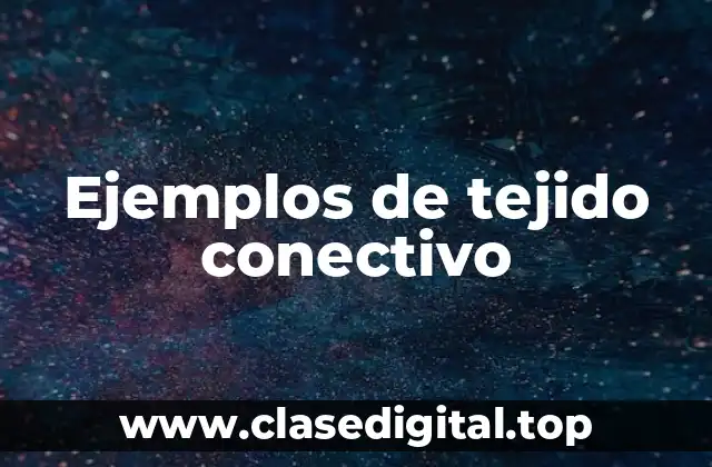 Ejemplos de tejido conectivo