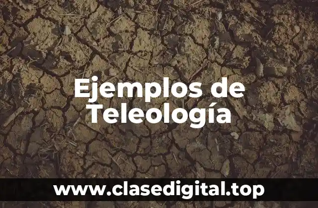 Ejemplos de Teleología