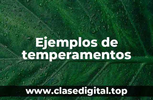 Ejemplos de temperamentos