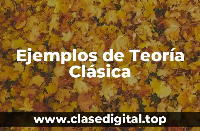Ejemplos de Teoría Clásica
