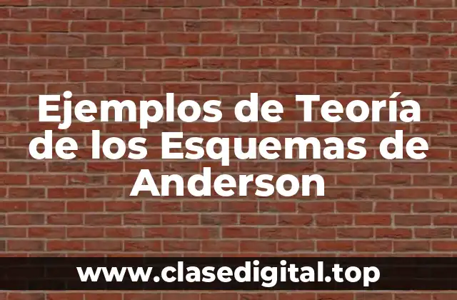 Ejemplos de Teoría de los Esquemas de Anderson
