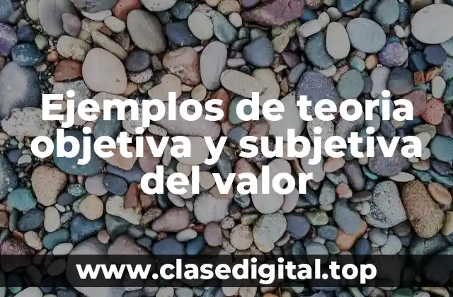 Ejemplos de teoria objetiva y subjetiva del valor