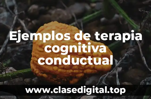 Ejemplos de terapia cognitiva conductual