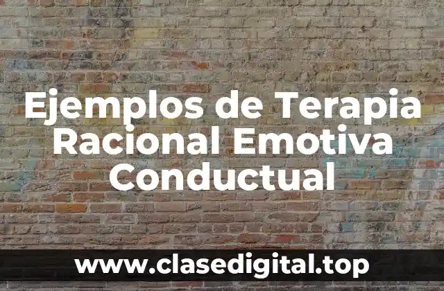 Ejemplos de Terapia Racional Emotiva Conductual