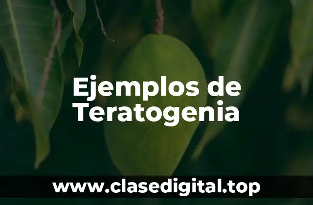 Ejemplos de Teratogenia