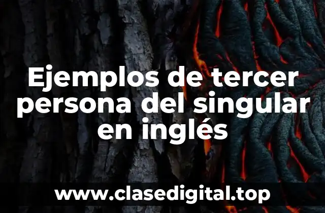 Ejemplos de tercer persona del singular en inglés