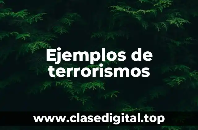 Ejemplos de terrorismos