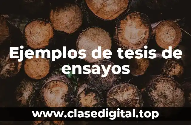 Ejemplos de tesis de ensayos