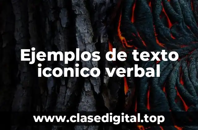 Ejemplos de texto iconico verbal