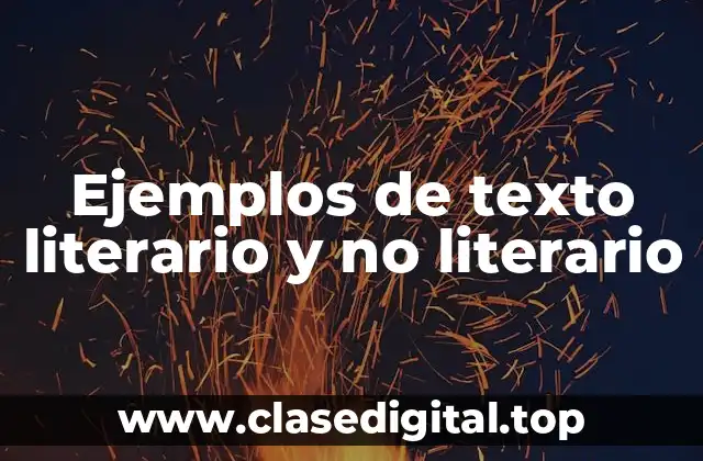Ejemplos de texto literario