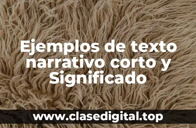 Ejemplos de texto narrativo corto y Significado