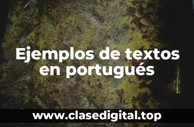 Ejemplos de textos en portugués
