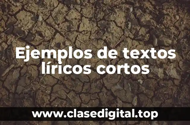 Ejemplos de textos líricos cortos