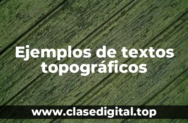 Ejemplos de textos topográficos