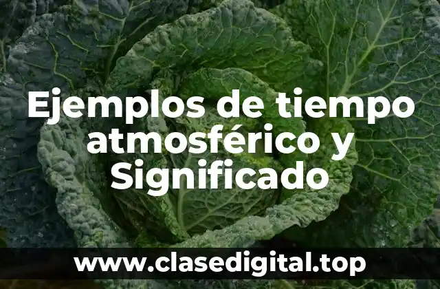 Ejemplos de tiempo atmosférico
