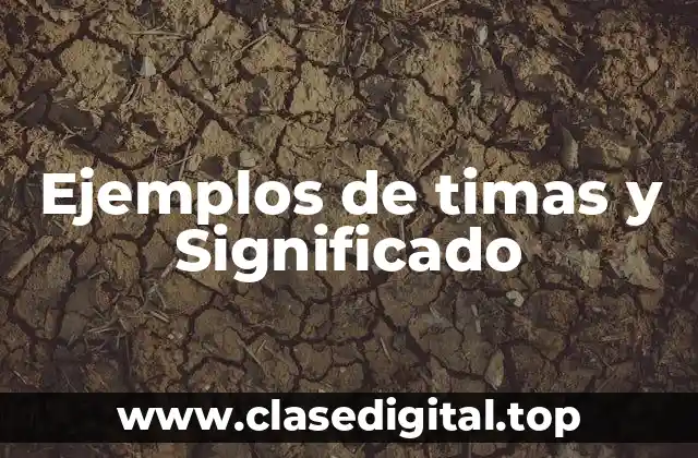 Ejemplos de timas