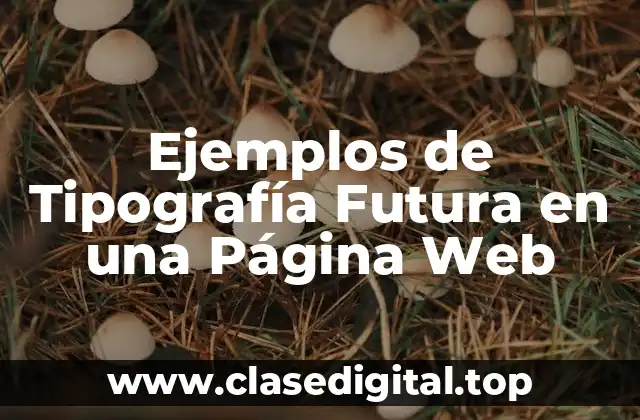 Ejemplos de Tipografía Futura en una Página Web