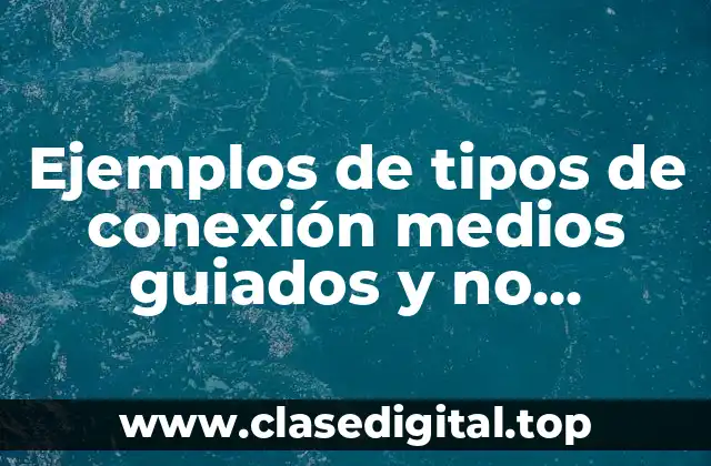 Ejemplos de tipos de conexión medios guiados