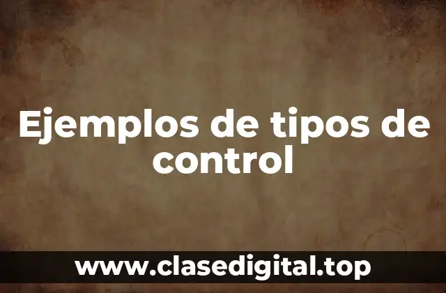 Ejemplos de tipos de control