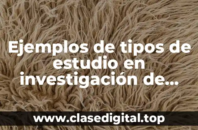 Ejemplos de tipos de estudio en investigación de clasificación arancelaria
