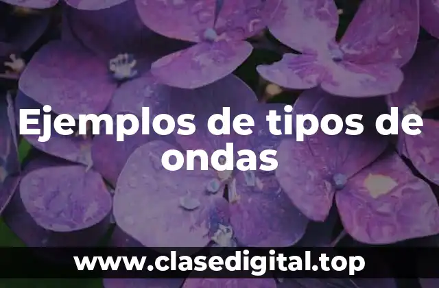 Ejemplos de tipos de ondas