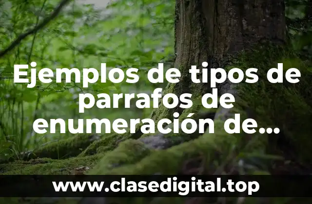 Ejemplos de tipos de parrafos de enumeración de materiales didacticos y Significado