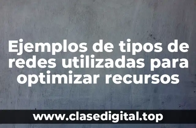 Ejemplos de tipos de redes utilizadas para optimizar recursos