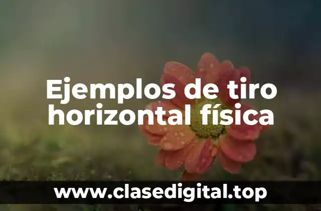 Ejemplos de tiro horizontal física