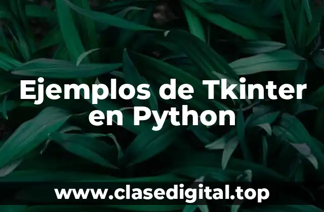 Ejemplos de Tkinter en Python