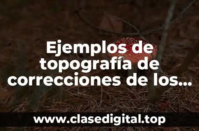 Ejemplos de topografía de correcciones de los puntos x y